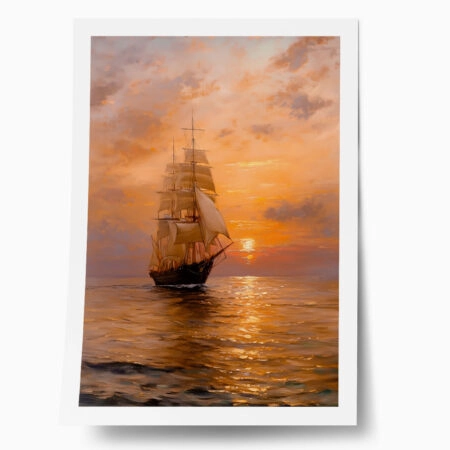 Poster VINTAGE PASTEL SHIP - Vintage Posters