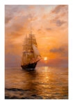 Poster VINTAGE PASTEL SHIP