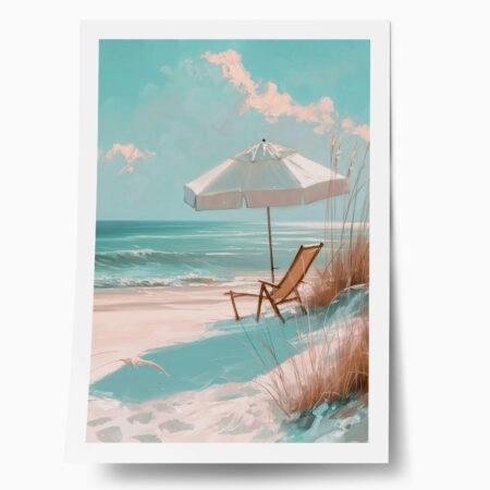 Poster VINTAGE PASTEL UMBRELLA 6 - Vintage Posters