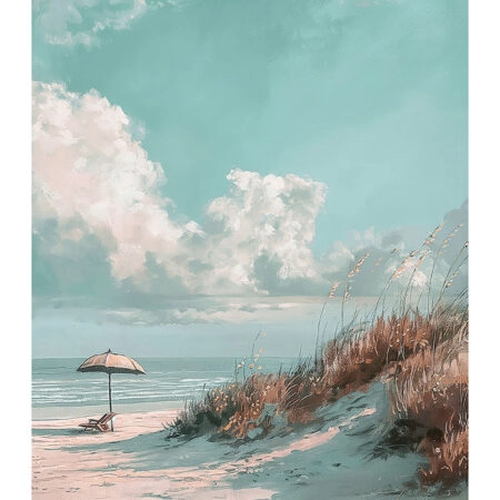 Poster VINTAGE PASTEL UMBRELLA 8 - Vintage Posters Sticky 2