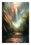 Poster VINTAGE PASTEL WATERFALL 3