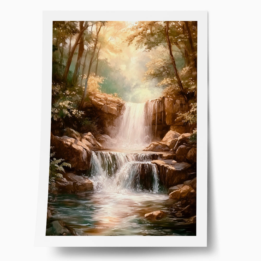 Poster VINTAGE PASTEL WATERFALL 5