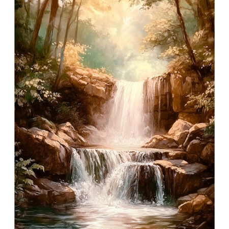 Poster VINTAGE PASTEL WATERFALL 5 - Vintage Posters Sticky 2