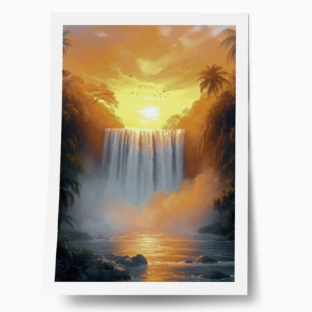 Poster VINTAGE PASTEL WATERFALL - Vintage Posters