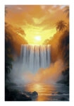 Poster VINTAGE PASTEL WATERFALL