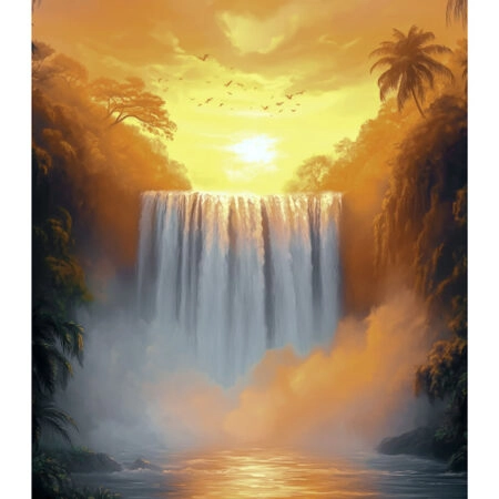 Poster VINTAGE PASTEL WATERFALL - Vintage Posters Sticky 2