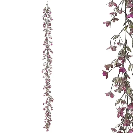ΓΙΡΛΑΝΤΑ ΠΡΑΣΙΝΑΔΑΣ ME ΜΩΒ ΑΝΘΑΚΙΑ - Υ150cm 3/36ΚΙΒ - Κασπω