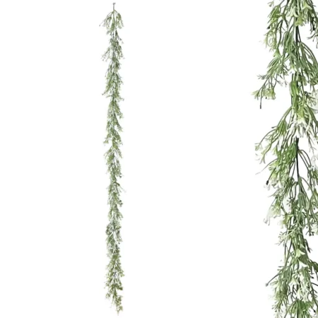 ΓΙΡΛΑΝΤΑ ΠΡΑΣΙΝΑΔΑΣ ME ΕΚΡΟΥ ΑΝΘΑΚΙΑ - Υ180cm 3/36ΚΙΒ - Κασπω