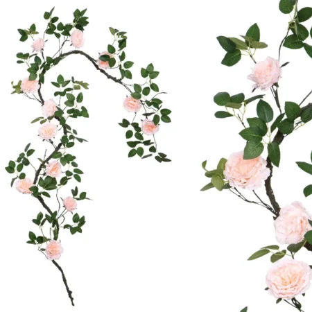 ΓΙΡΛΑΝΤΑ ΡΟΖ ΠΑΙΩΝΙΑ X12 ΑΝΘΗ - Υ240cm 100/ΚΙΒ - Κασπω