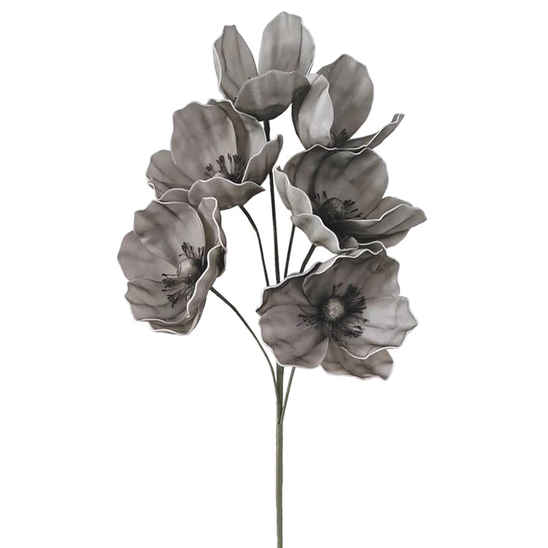ΚΛΑΔΙ FOAM ΓΚΡΙ ΣΤΑΧΤΙ ΑΝΘΗ ΠΑΠΑΡΟΥΝΑΣ Χ6 - Υ84cm 12/120ΚΙΒ