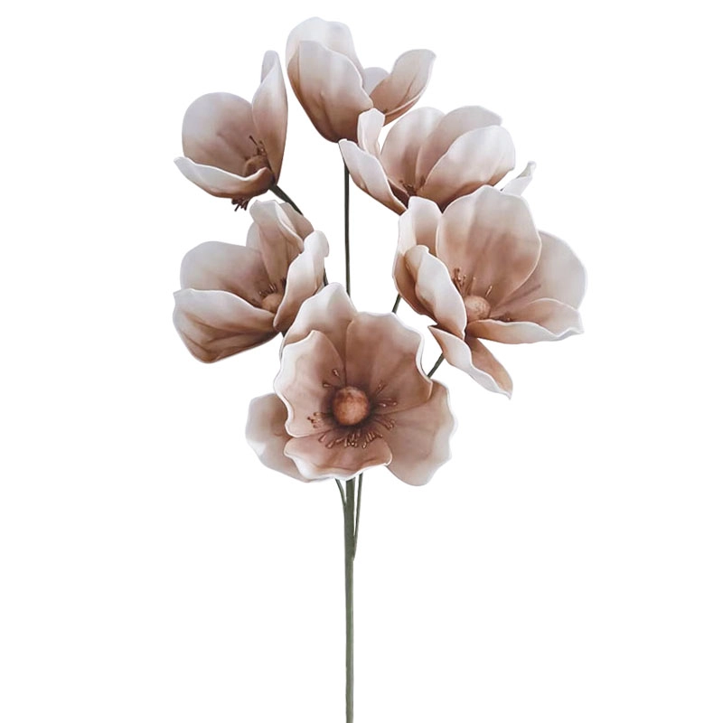ΚΛΑΔΙ FOAM ΚΑΦΕ/ΛΕΥΚΟ ΑΝΘΗ ΠΑΠΑΡΟΥΝΑΣ Χ6 - Υ84cm 12/120ΚΙΒ