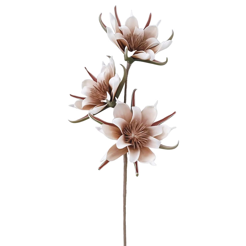 ΚΛΑΔΙ FOAM ΚΑΦΕ/ΛΕΥΚΟ ΛΙΛΙΟΥΜ ΑΝΘΗ Χ3 - Υ81cm 12/120ΚΙΒ