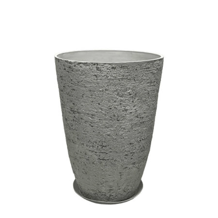 STONE POLYRESIN ΚΑΣΠΩ ΜΕ ΠΙΑΤΟ ΓΚΡΙ ΦΘΑΡΜΕΝΟΣ ΒΡΑΧΟΣ ΜΕΣΑΙΟ - Φ43x60cm - 