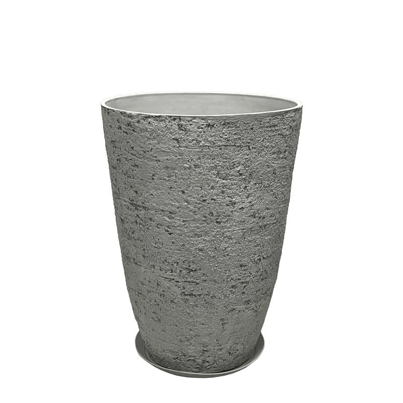 STONE POLYRESIN ΚΑΣΠΩ ΜΕ ΠΙΑΤΟ ΓΚΡΙ ΦΘΑΡΜΕΝΟΣ ΒΡΑΧΟΣ ΜΕΣΑΙΟ - Φ43x60cm