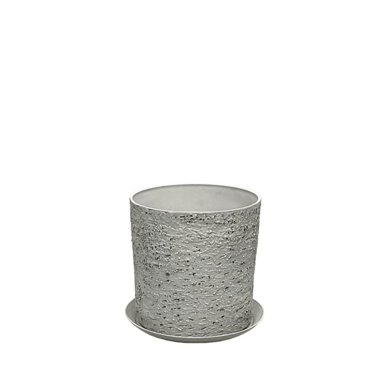 STONE POLYRESIN ΚΑΣΠΩ ΜΕ ΠΙΑΤΟ ΓΚΡΙ ΦΘΑΡΜΕΝΟΣ ΒΡΑΧΟΣ ΜΙΚΡΟ - Φ28x28cm