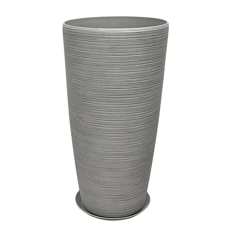 STONE POLYRESIN ΚΑΣΠΩ ΜΕ ΠΙΑΤΟ ΓΚΡΙ ΜΕΓΑΛΟ - Φ40x75.5cm