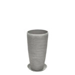 STONE POLYRESIN ΚΑΣΠΩ ΜΕ ΠΙΑΤΟ ΓΚΡΙ  ΜΙΚΡΟ - Φ23x42cm