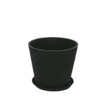 STONE POLYRESIN ΚΑΣΠΩ ΜΕ ΠΙΑΤΟ ΜΑΥΡΟ ΑΝΘΡΑΚΙ ΜΙΚΡΟ - Φ30x27cm