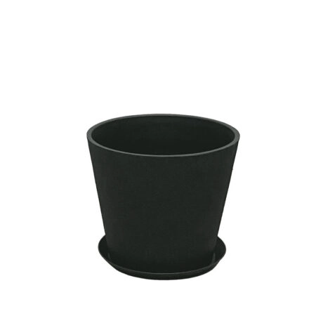 STONE POLYRESIN ΚΑΣΠΩ ΜΕ ΠΙΑΤΟ ΜΑΥΡΟ ΑΝΘΡΑΚΙ ΜΙΚΡΟ - Φ30x27cm - 