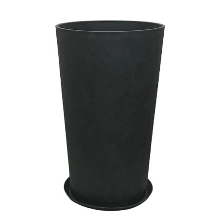 STONE POLYRESIN ΚΑΣΠΩ ΜΕ ΠΙΑΤΟ ΜΑΥΡΟ ΑΝΘΡΑΚΙ ΚΩΝIKO ΨΗΛΟ ΜΕΓΑΛΟ - Φ45.5x76cm - 