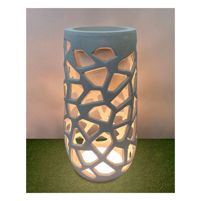 FIBERCLAY ΚΑΣΠΩ ΜΠΕΖ ΜΕ ΦΩΣ LED ΤΡΥΠΗΤΟ ΒΑΡΕΛΙ - Φ46x90cm 1/ΚΙΒ