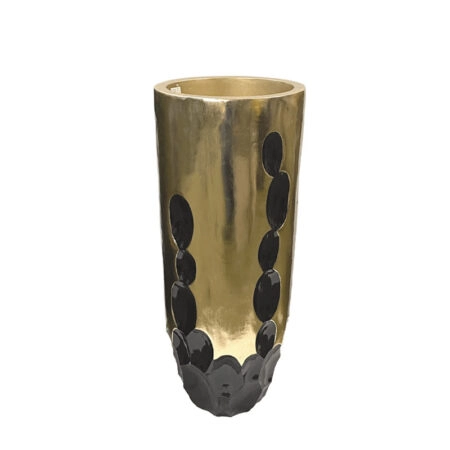 FIBERCLAY ΚΑΣΠΩ ΜΑΥΡΟ/ΧΡΥΣΟ ΚΥΚΛΙΚΑ ΚΟΙΛΩΜΑΤΑ ΣΤΡΟΓΓΥΛΟ ΜΕΓΑΛΟ - Φ36x90cm 1/ΚΙΒ - 
