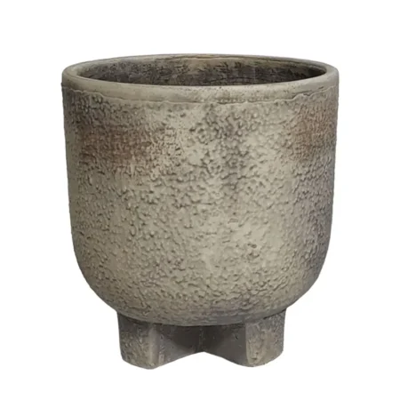 ΚΑΣΠΩ ΣΤΡΟΓΓΥΛΟ ΓΚΡΙ ΣΚΟΥΡΙΑΣ ΜΕ ΠΟΔΙΑ - Φ17x19cm 8/ΚΙΒ - Κασπω