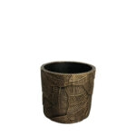 ΚΑΣΠΩ ΣΤΡΟΓΓΥΛΟ ΠΑΛΑΙΩΜΕΝΟ ΧΡΥΣΟ ΣΧΕΔΙΟ ΦΥΛΛΑ ΑΝΑΓΛΥΦΟ ΜΙΚΡΟ - Φ14x13cm 1/16KIB