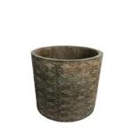 ΚΑΣΠΩ ΣΤΡΟΓΓΥΛΟ ΜΠΕΖ ΠΑΛΑΙΩΜΕΝΟ ΑΝΑΤΟΛΙΤΙΚΟ ΜΟΤΙΒΟ ΜΕΣΑΙΟ - Φ17x14cm 1/8KIB