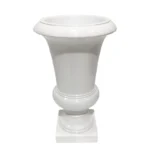 FIBERGLASS ΒΑΖΟ ΑΜΦΟΡΕΑΣ ΛΕΥΚΟ - Y67cm 1/KIB
