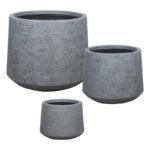 ΚΑΣΠΩ FIBERCLAY ΣΕΤ3 ΓΚΡΙ ΤΣΙΜΕΝΤΟΥ ΚΩΝΙΚΟ ΚΟΝΤΟ - S:Φ30x24, M:Φ41x33, L:Φ55x44cm 20/ΠΑΛ