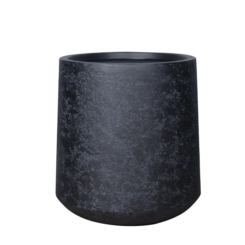 ΚΑΣΠΩ FIBERCLAY ΜΑΥΡΟ ΠΕΤΡΑΣ LARGE ΣΤΡΟΓΓΥΛΟ ΚΩΝΙΚΟ ΨΗΛΟ - Φ52x56cm