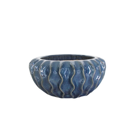 ΚΑΣΠΩ ΠΗΛΙΝΟ ΜΠΛΕ ΟΒΑΛ ΜΕ ΡΑΒΔΩΣΕΙΣ - Φ26x11cm 4/ΚΙΒ - Κασπω