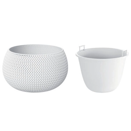 ΚΑΣΠΩ-ΓΛΑΣΤΡΑ (2 ΣΕ 1) ΛΕΥΚΟ ΣΤΡΟΓΓΥΛΟ SPLOFY BOWL Φ47.8x30cm 1/2ΚΙΒ - Κασπω Sticky 1