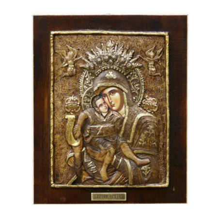ΞΥΛΙΝΗ ΑΝΑΓΛΥΦΗ ΕΙΚΟΝΑ ΑΞΙΟΝ ΕΣΤΙ - 22x26.5cm - Κασπω