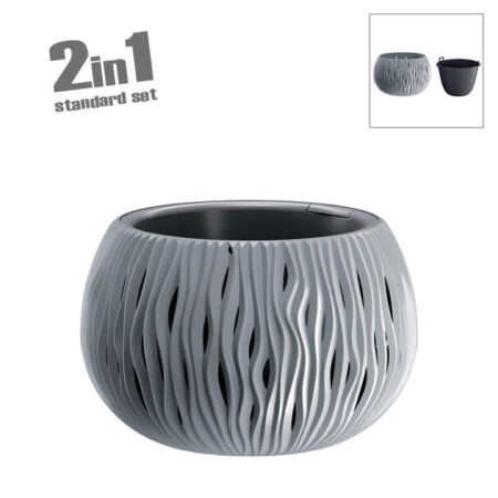 ΚΑΣΠΩ-ΓΛΑΣΤΡΑ (2 ΣΕ 1) ΓΚΡΙ SANDY BOWL Φ47.8x30cm 1/2ΚΙΒ - Κασπω Sticky 1