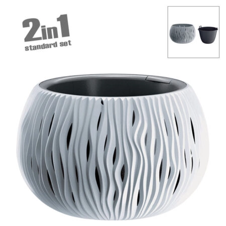 ΚΑΣΠΩ-ΓΛΑΣΤΡΑ (2 ΣΕ 1) ΛΕΥΚΟ SANDY BOWL Φ47.8x30cm 1/2ΚΙΒ - Κασπω