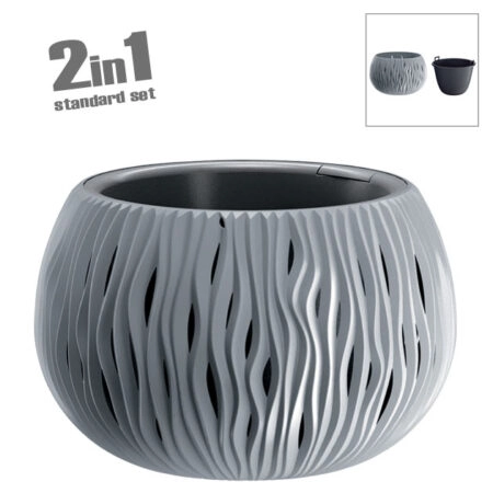 ΚΑΣΠΩ-ΓΛΑΣΤΡΑ (2 ΣΕ 1) ΓΚΡΙ SANDY BOWL Φ47.8x30cm 1/2ΚΙΒ - Κασπω