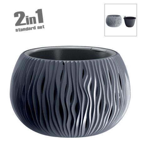 ΚΑΣΠΩ-ΓΛΑΣΤΡΑ (2 ΣΕ 1) ΑΝΘΡΑΚΙ SANDY BOWL Φ47.8x30cm 1/2ΚΙΒ - Κασπω