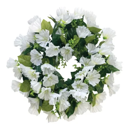 ΣΤΕΦΑΝΙ ΛΟΥΛΟΥΔΙΩΝ ΛΕΥΚΟ ΓΛΟΞΙΝΙΑ - Φ42cm 16/ΚΙΒ - Κασπω