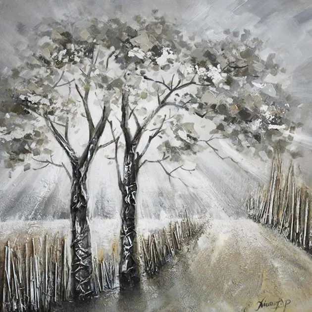 ΠΙΝΑΚΑΣ ΚΑΜΒΑΣ ΔΕΝΤΡΑ-ΗΛΙΑΧΤΙΔΑ ΔΕΞΙ 100x100cm 6/ΚΙΒ
