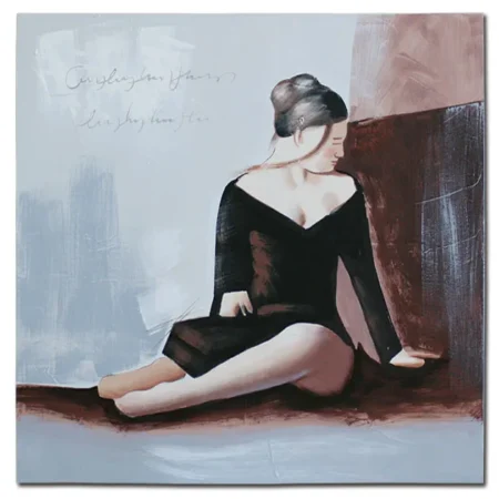 ΠΙΝΑΚΑΣ ΚΑΜΒΑΣ ΓΥΝΑΙΚΑ ΜΑΥΡΟ ΦΟΥΣΤΑΝΙ 80x80cm. 6/ΚΙΒ - Κασπω