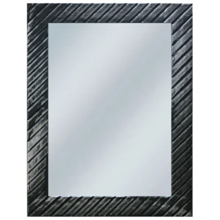 ΚΑΘΡΕΦΤΗΣ ΜΕ ΞΥΛΙΝΟ ΚΑΔΡΟ - ΜΑΥΡΟ ΜΕ ΡΙΓΑ 60x80cm. 1/12ΚΙΒ - Κασπω