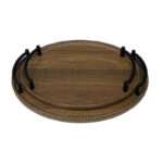 ΔΙΣΚΟI MDF SET/2 ΟΒΑΛ ΚΑΦΕ/ΜΑΥΡΟ ΜΕ ΜΕΤΑΛΛΙΚΑ ΧΕΡΟΥΛΙΑ - L:39.5x29.5, S:34x24cm 48/KIB