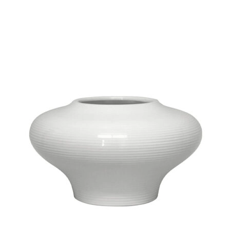 ΒΑΖΟ ΛΕΥΚΟ ΚΕΡΑΜΙΚΟ ΚΑΜΠΥΛΩΤΟ - 31.5x19cm 1/4ΚΙΒ - Κασπω
