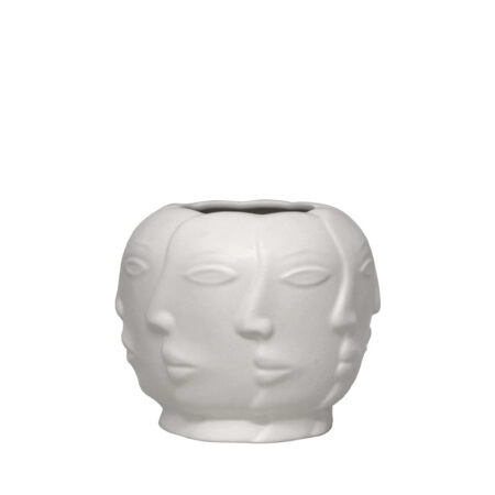 ΒΑΖΟ ΛΕΥΚΟ ΚΕΡΑΜΙΚΟ ΠΡΟΣΩΠΑ - 19.5x17cm 1/12ΚΙΒ - Κασπω