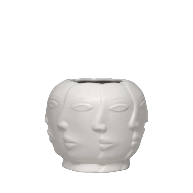 ΒΑΖΟ ΛΕΥΚΟ ΚΕΡΑΜΙΚΟ ΠΡΟΣΩΠΑ - 19.5x17cm 1/12ΚΙΒ