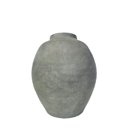 ΚΕΡΑΜΙΚΟ ΒΑΖΟ ΜΙΝΙΜΑΛ ΓΚΡΙ ΠΕΤΡΑΣ  - Φ25x29.5cm 2/ΚΙΒ - Κασπω
