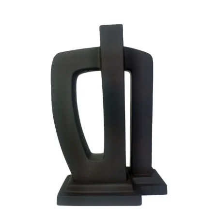 ΚΕΡΑΜΙΚΟ ΒΑΖΟ ΜΙΝΙΜΑΛ ΜΑΥΡΟ ΣΚΟΥΡΙΑΣ - 30x15x42cm 4/ΚΙΒ - Κασπω
