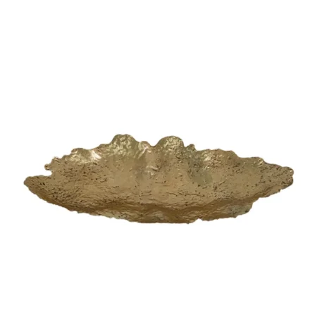 ΜΕΤΑΛΛΙΚΗ ΠΙΑΤΕΛΑ ΧΡΥΣΗ ΦΥΛΛΟ  - 45.1x22.9x7cm 8/KIB